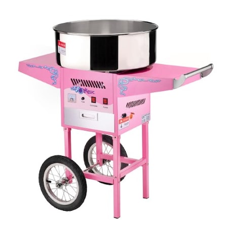 Great Northern Popcorn Cotton Candy Machine and Cart, Vortex Floss Maker, Stainless Steel Pan, Storage Drawer for Parties 927538ZFV